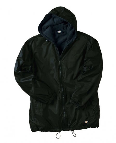 Dickies Fleece Lined Hooded Nylon Jacket - Click Image to Close