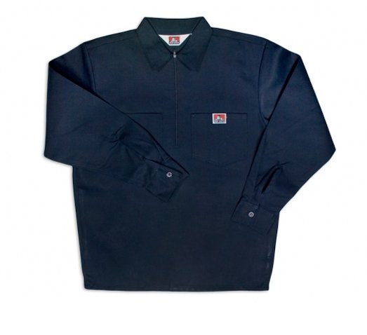 Ben Davis® Long Sleeve Solid ½ Zip Shirt - Click Image to Close