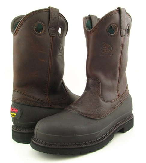 Georgia® Muddog Pull-On Steel Toe Comfort Core® Work Boot - Click Image to Close