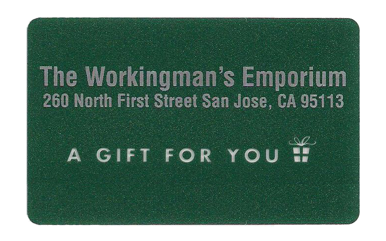 Workingman's Gift Card - Click Image to Close