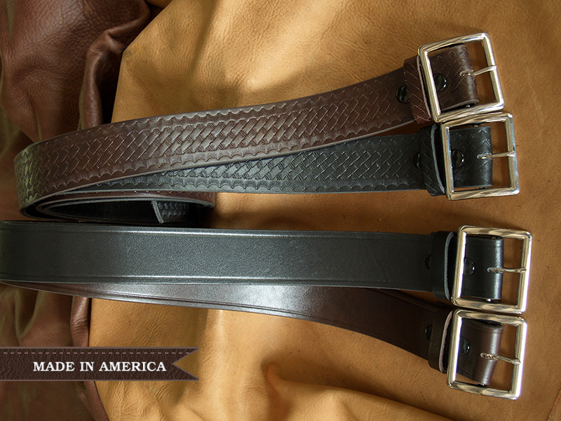 Marc Wolf 1.75" Embossed Crease Garrison Belt - Click Image to Close