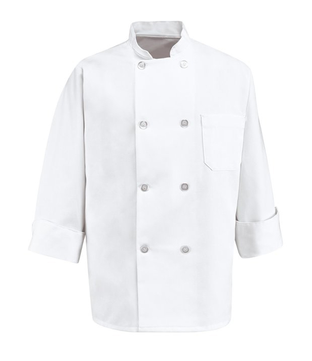 Chef Designs Men's Eight Pearl Button Chef Coat - Click Image to Close