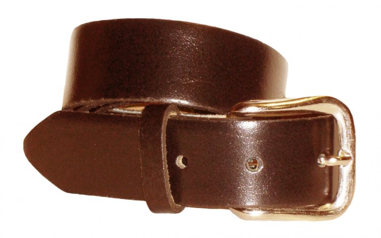 PM Belts USA 1.25" Oil Tan Solid Leather Belt - Click Image to Close