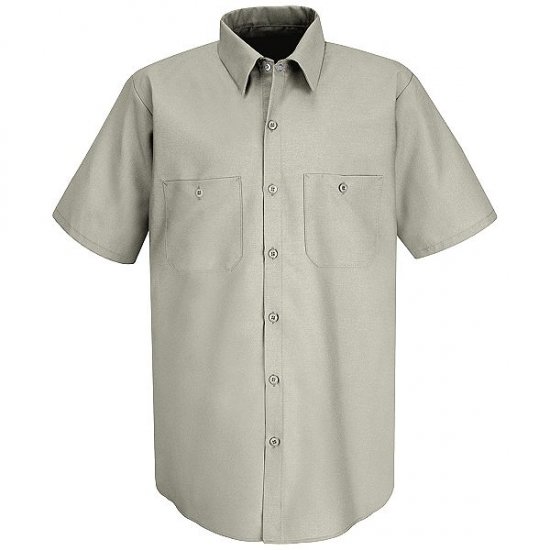 Red Kap Short Sleeve Poplin Work Shirt - Click Image to Close