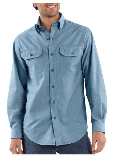 Carhartt® Long Sleeve Chambray Shirt - Click Image to Close
