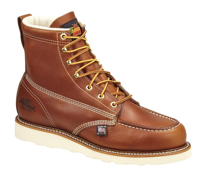 Thorogood® 6" American Heritage Moc Soft Toe Wedge Work Boot - Click Image to Close