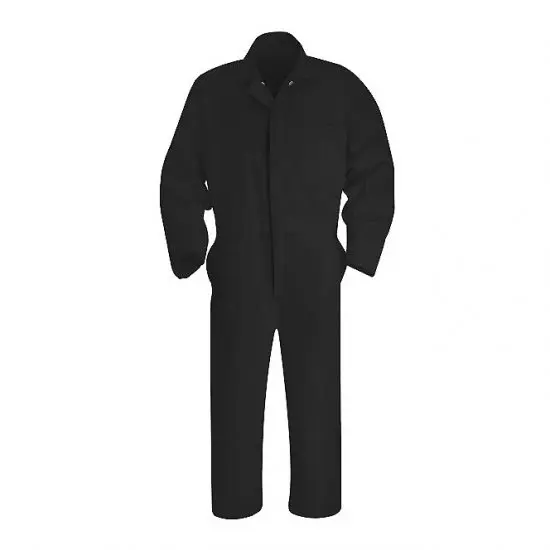 A black coverall is shown with no background.